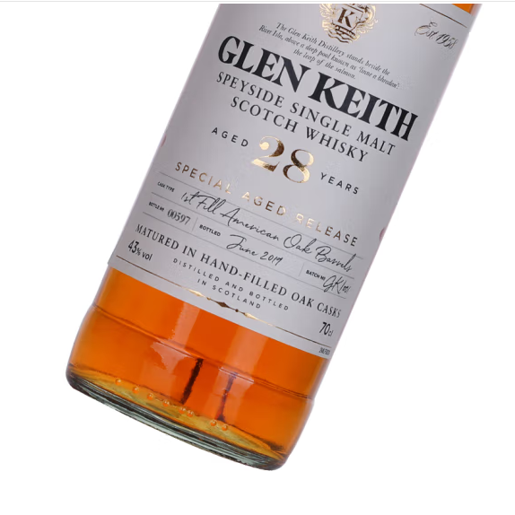 格兰凯斯（Glen keith）洋酒 28年 特殊年份 单一麦芽 苏格兰 威士忌 700mlpng