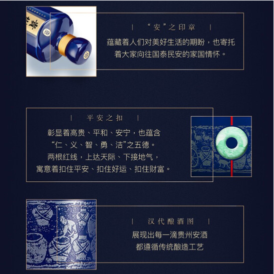 贵州安酒经典53度500m年份陈酿精品礼盒单瓶png