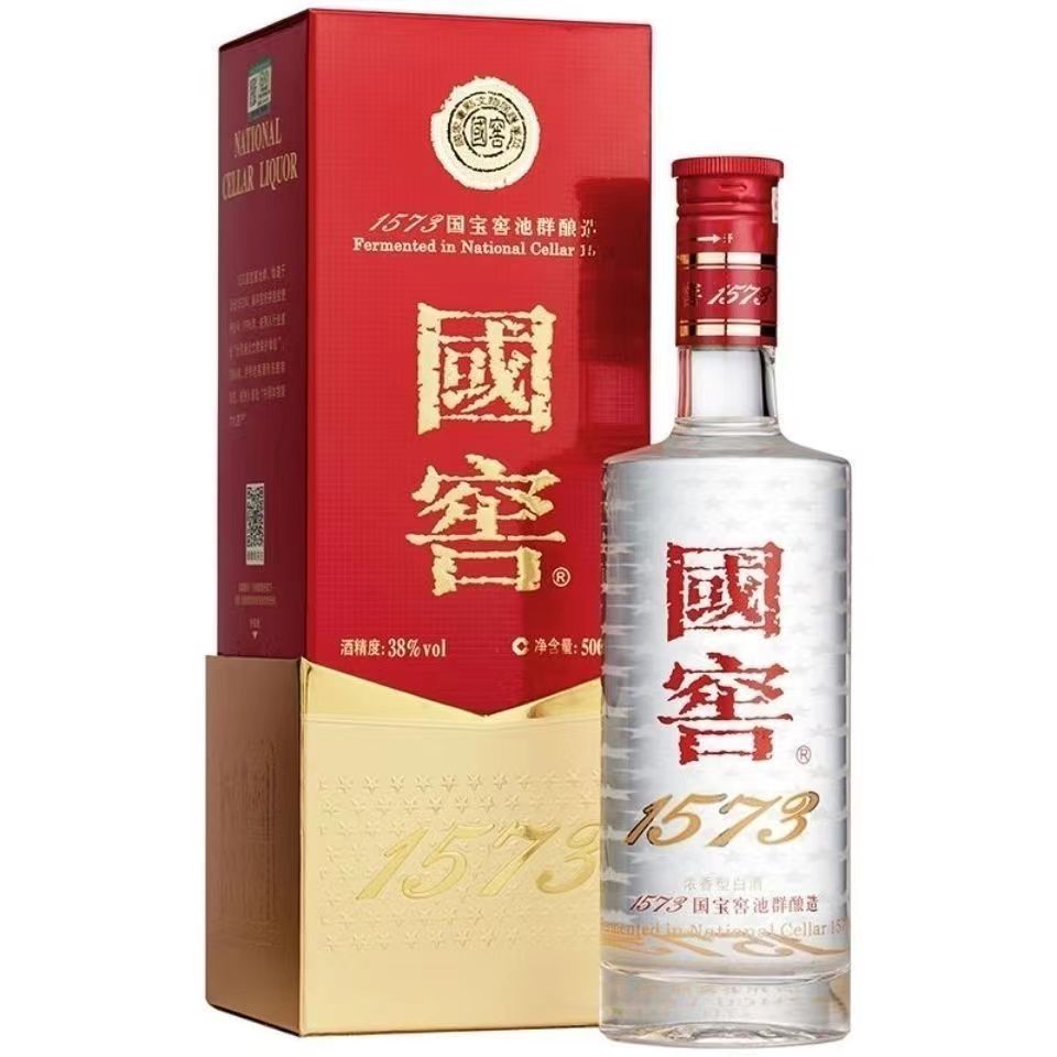 38度国窖1573浓香型白酒38度1573低度国窖500MLjpg