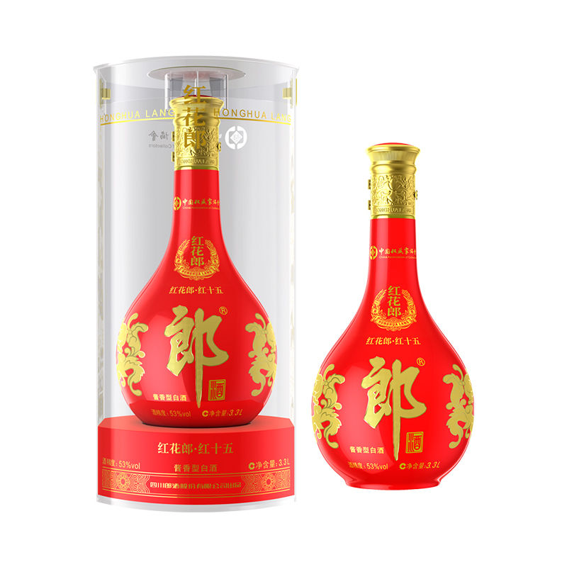 [正品保障]53度十五年红花郎15年红花郎酱香型白酒jpg