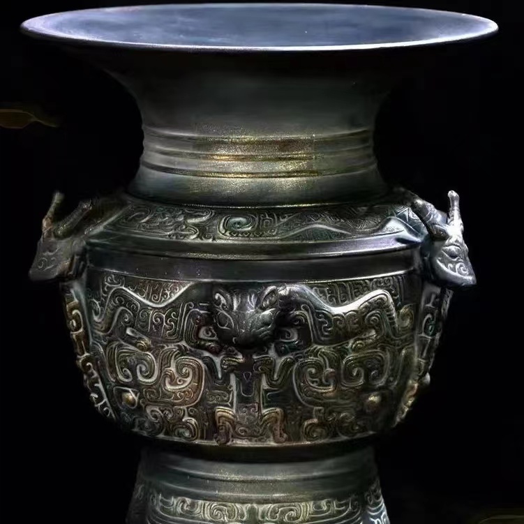 筑春十大青铜器53度酱香型陶瓷瓶一套3斤jpg
