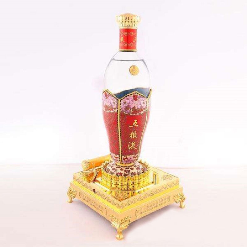 2009年五粮液景泰蓝五粮之花56度1000ml带收藏证书少酒.jpg