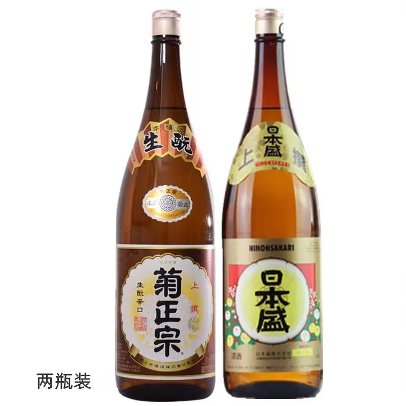 日本清酒原装进口组合菊正宗白鹤大关月桂冠男山清酒米酒1.8L.jpg