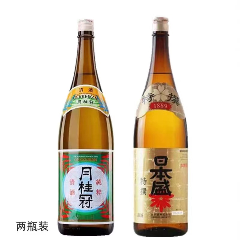 日本清酒原装进口组合菊正宗白鹤大关月桂冠男山清酒米酒1.8Ljpg