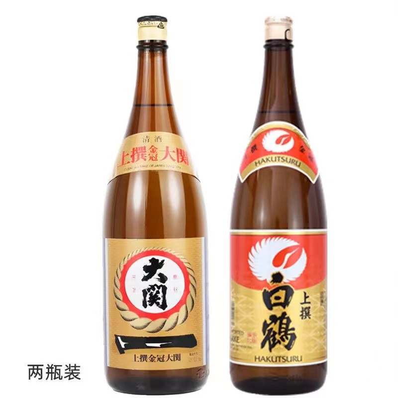 日本清酒原装进口组合菊正宗白鹤大关月桂冠男山清酒米酒1.8Ljpg