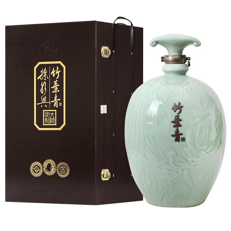 竹叶青酒山西杏花村汾酒徐朝兴大师礼盒装 45度 9L.jpg