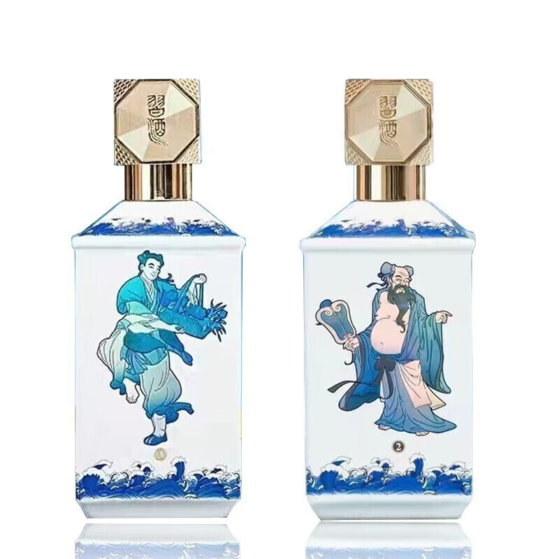 习酒八仙过海酱香型白酒53度500ml收藏送礼摆柜 jpg