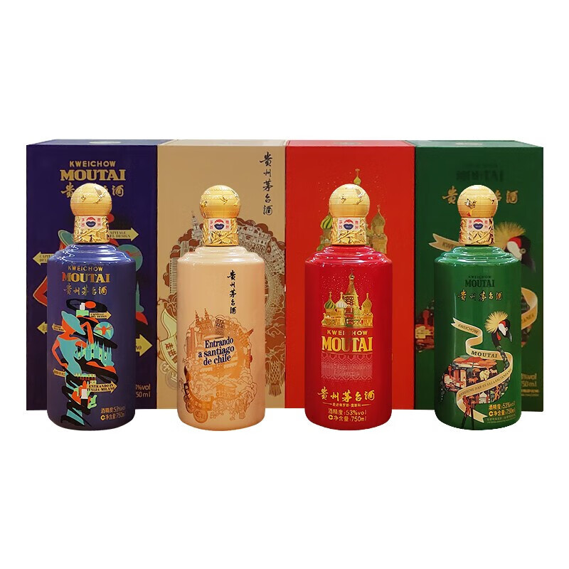 贵州茅台飞天走进四国酱香型白酒53度750ml单瓶价