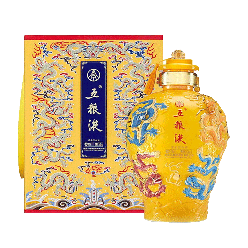 五粮液九龙坛红坛黄坛蓝坛三坛套餐浓香型白酒52度1500mlx3