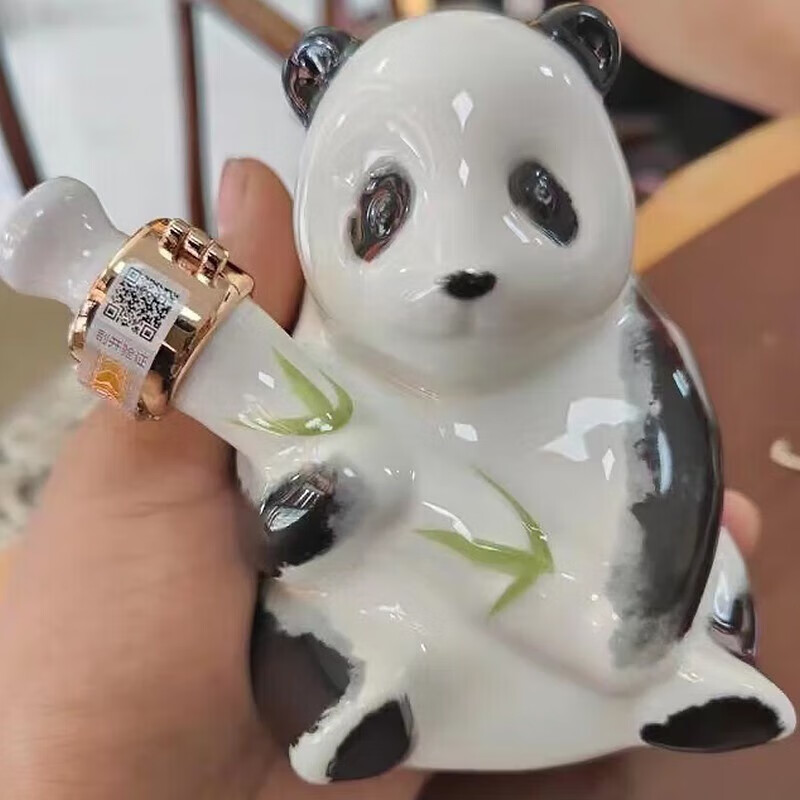 五粮液熊猫酒浓香型白酒52度125mlx5瓶礼盒装