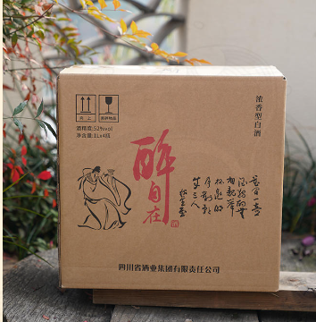 四川醉自在浓香型白酒52度1000ml