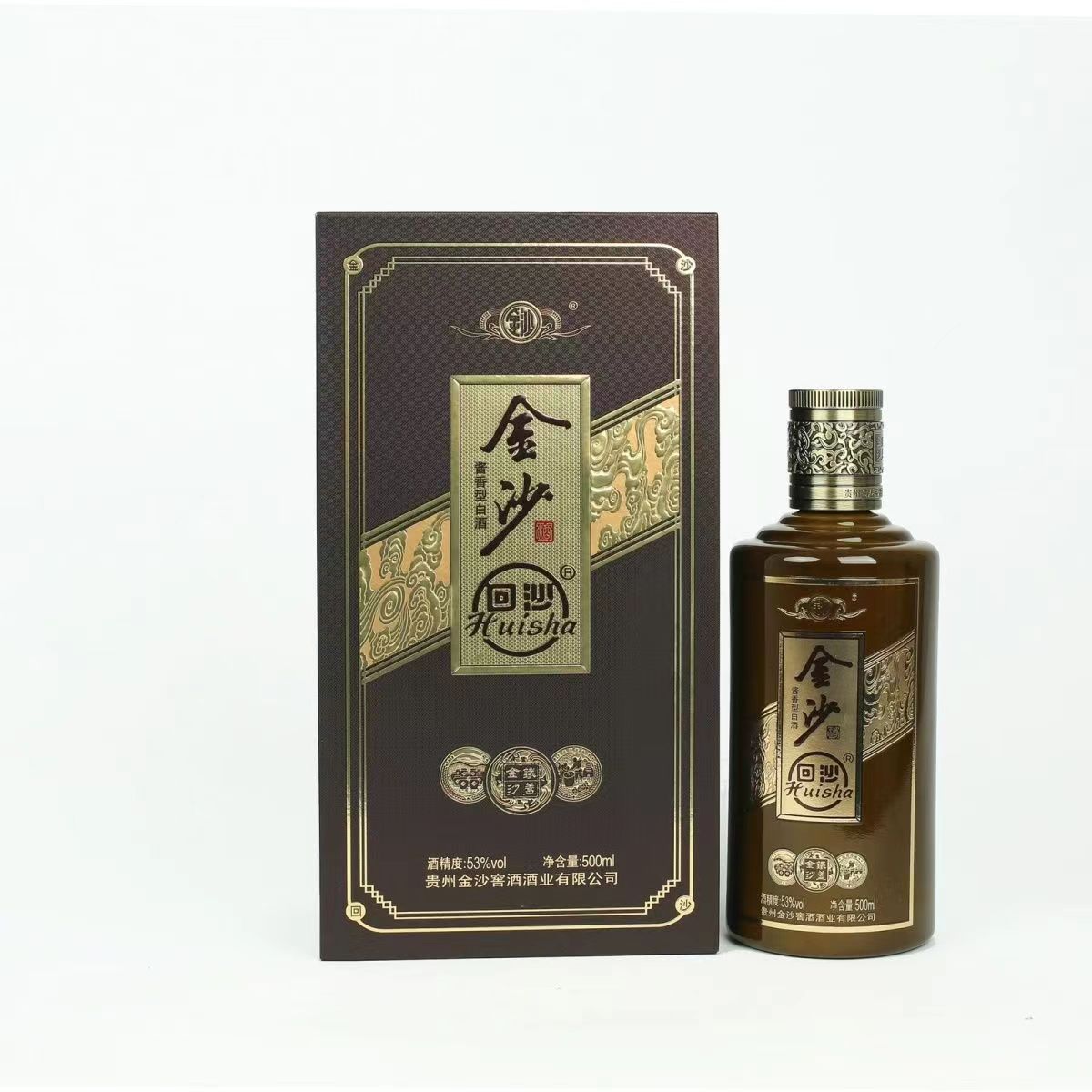 铁盖金沙回沙酱香型白酒53度500ml