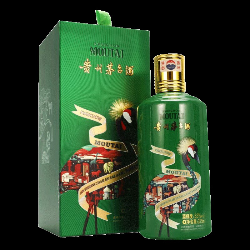贵州茅台酒酱香型白酒53度走进坦桑尼亚达累斯萨拉姆375ml