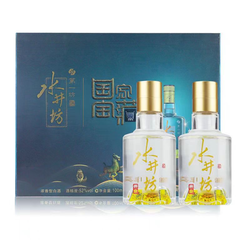 水井坊井台国家宝藏小酒版礼盒52度100ml
