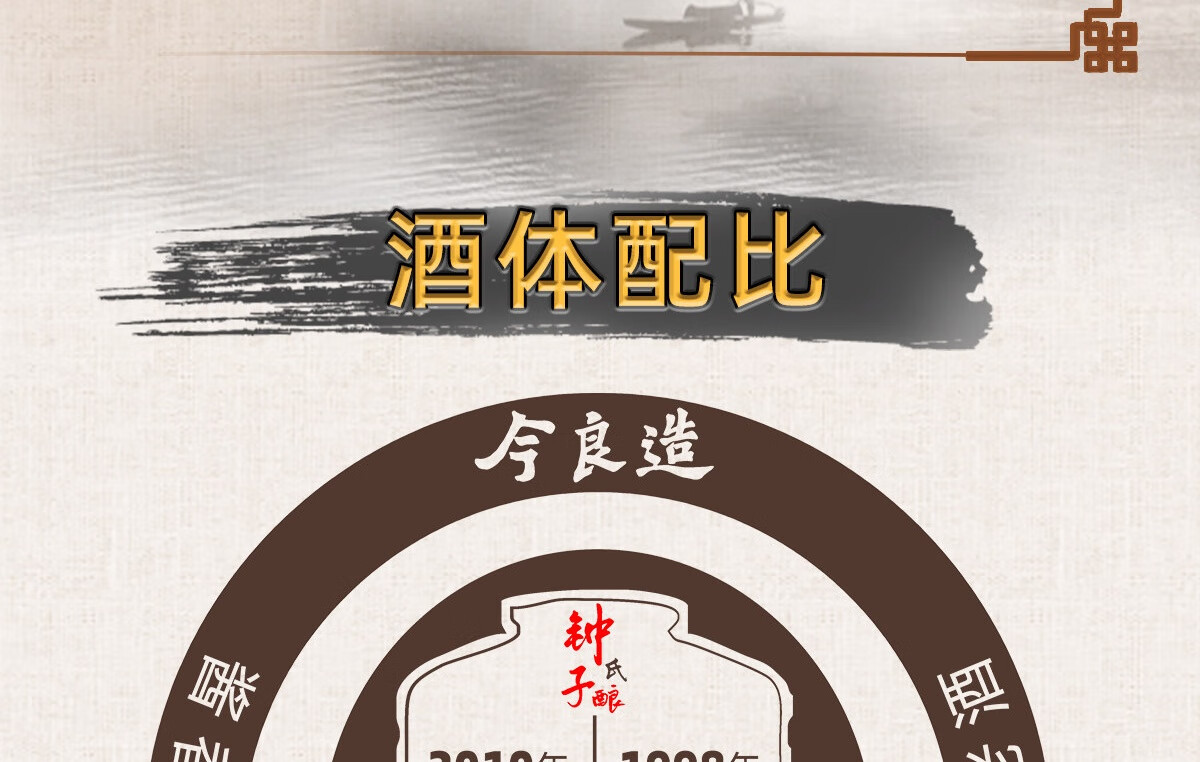 今良造钟氏子酿酒酱香型白酒53度500ml