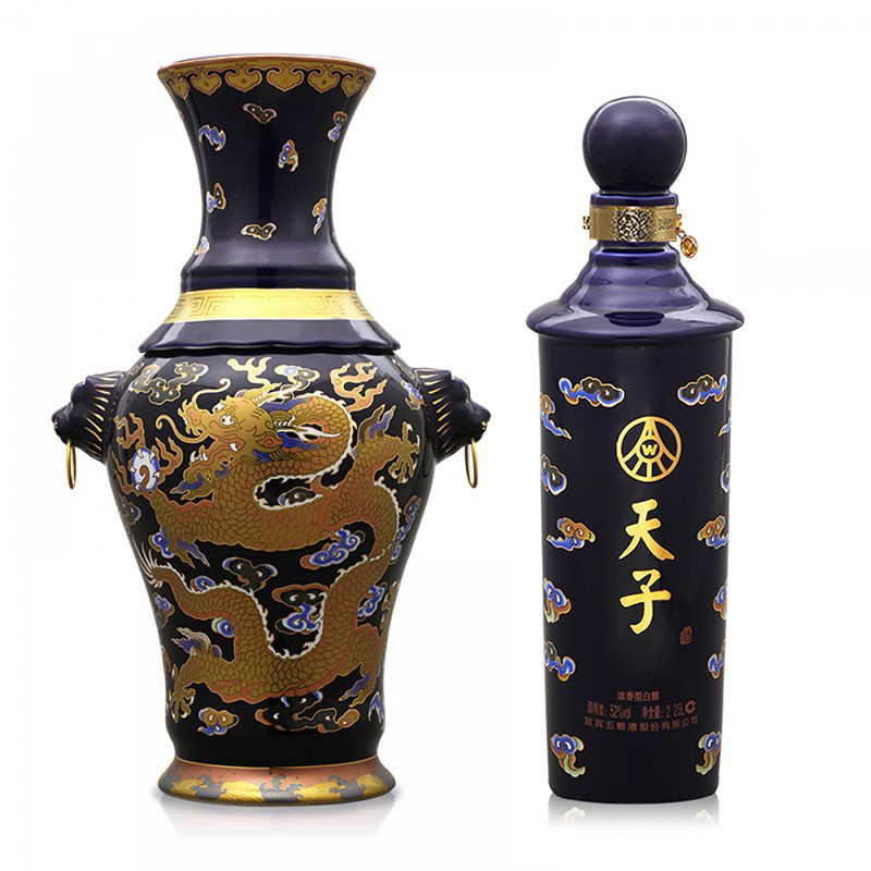 五粮液真龙天子酒帝王套组浓香型白酒52度2.25L