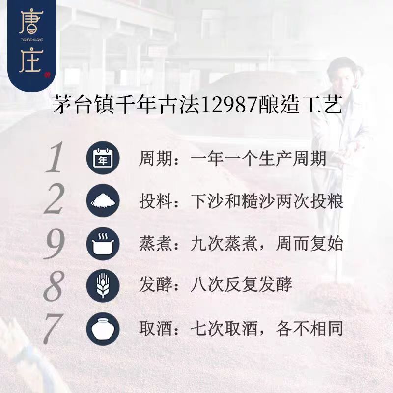 唐庄四星酱香型白酒53度500ml 