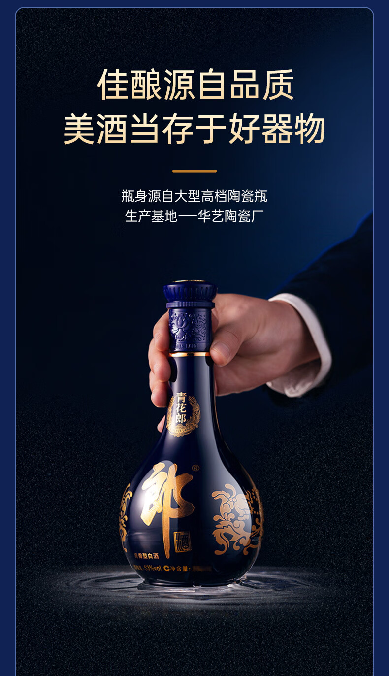 20年产53度500mI青花郎酱香型白酒青花20备注版