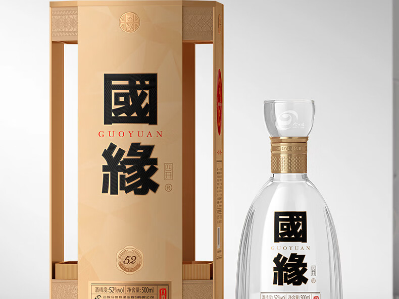 今世缘国缘四开浓香型白酒52度500ml 